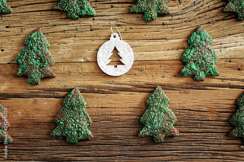 Christmas cookies with festive decoration