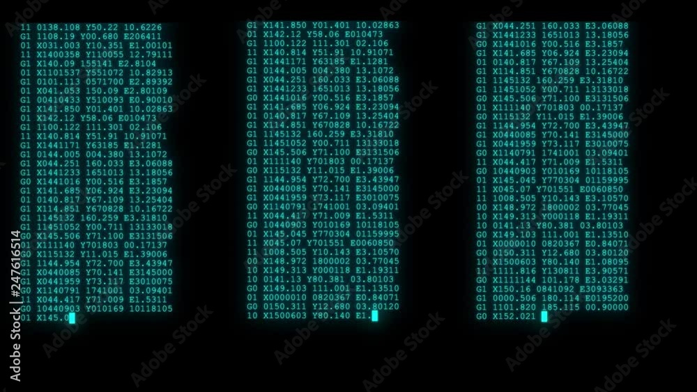 encrypted fast long scrolling programming security hacking code data flow stream on blue display new quality numbers letters coding techno joyful video 4k stock footage