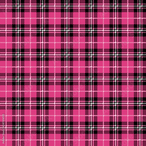 Pink Buffalo Plaid Seamless Pattern - Classic buffalo plaid pattern design