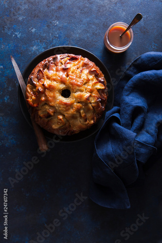 Wallpaper Mural Apple cake with caramel sauce Torontodigital.ca