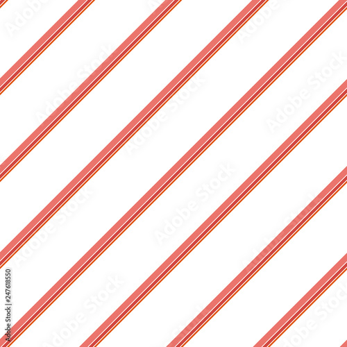 Seamless pattern. Coral Stripes on white background