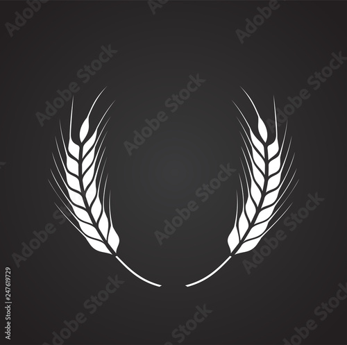 Cereal icon on black background for graphic and web design, Modern simple vector sign. Internet concept. Trendy symbol for website design web button or mobile app