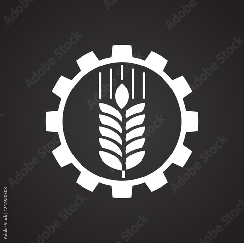 Cereal icon on black background for graphic and web design, Modern simple vector sign. Internet concept. Trendy symbol for website design web button or mobile app