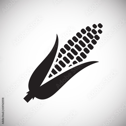 Corn icon on white background for graphic and web design, Modern simple vector sign. Internet concept. Trendy symbol for website design web button or mobile app