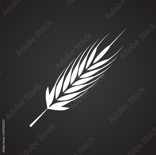 Cereal icon on black background for graphic and web design, Modern simple vector sign. Internet concept. Trendy symbol for website design web button or mobile app