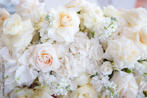 a large bouquet of white roses  texture