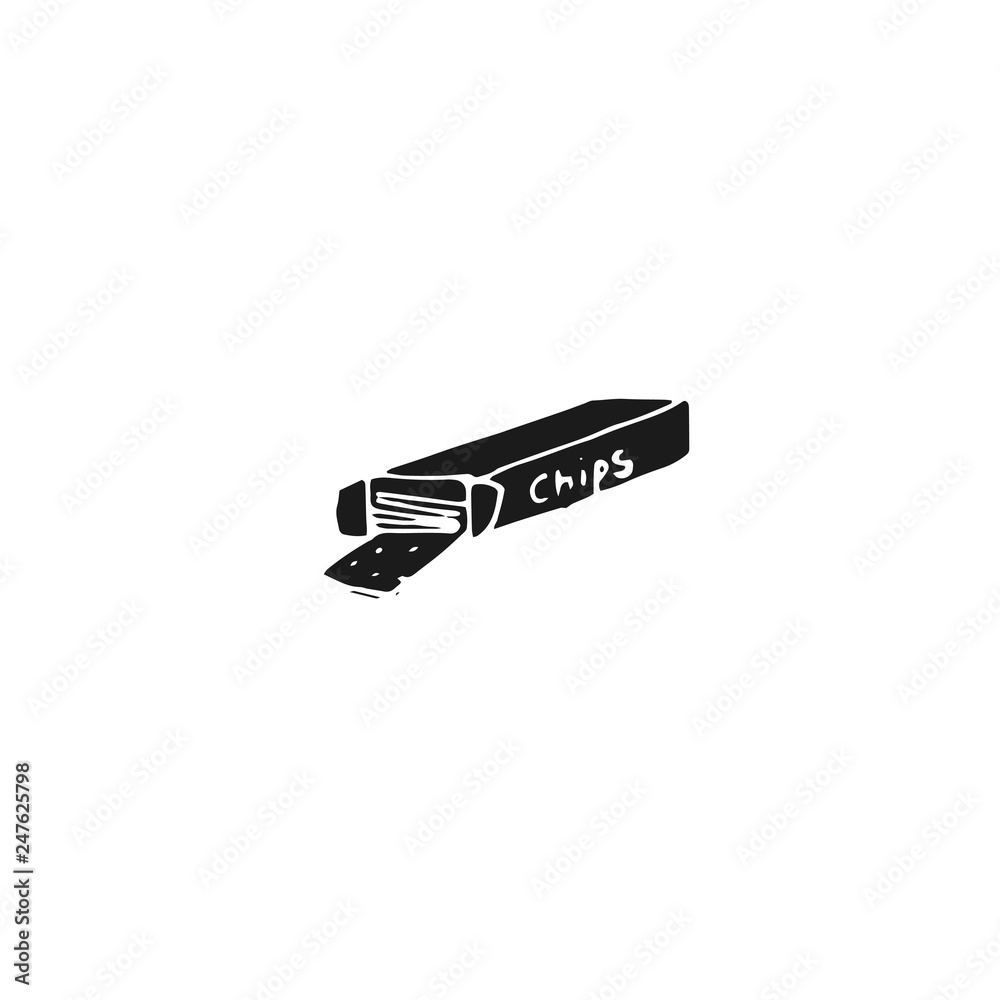 pack of chips vector draw pack of chips vector draw