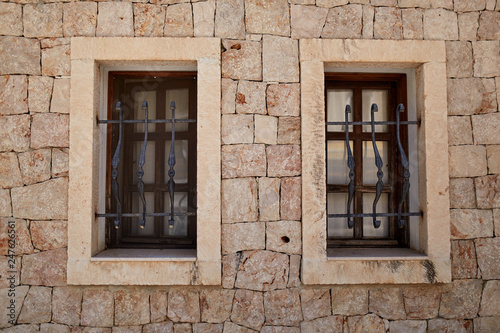 Old damaged windows, grunge windows, texture