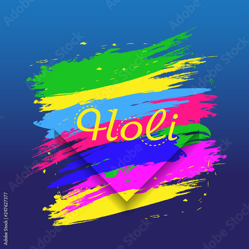 Holi festival abstract colorful background. Elements for design. Vector