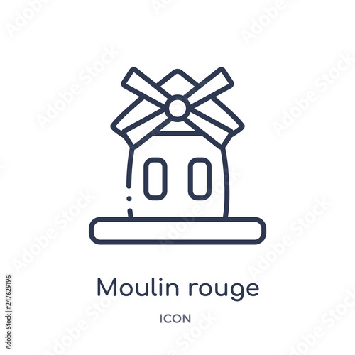 Φωτογραφία moulin rouge icon from travel outline collection