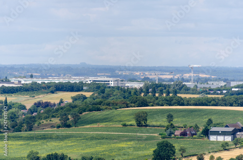 Gaydon Warwickshire England UK JLR Jaguar Land Rover engineering plant seen from a distance