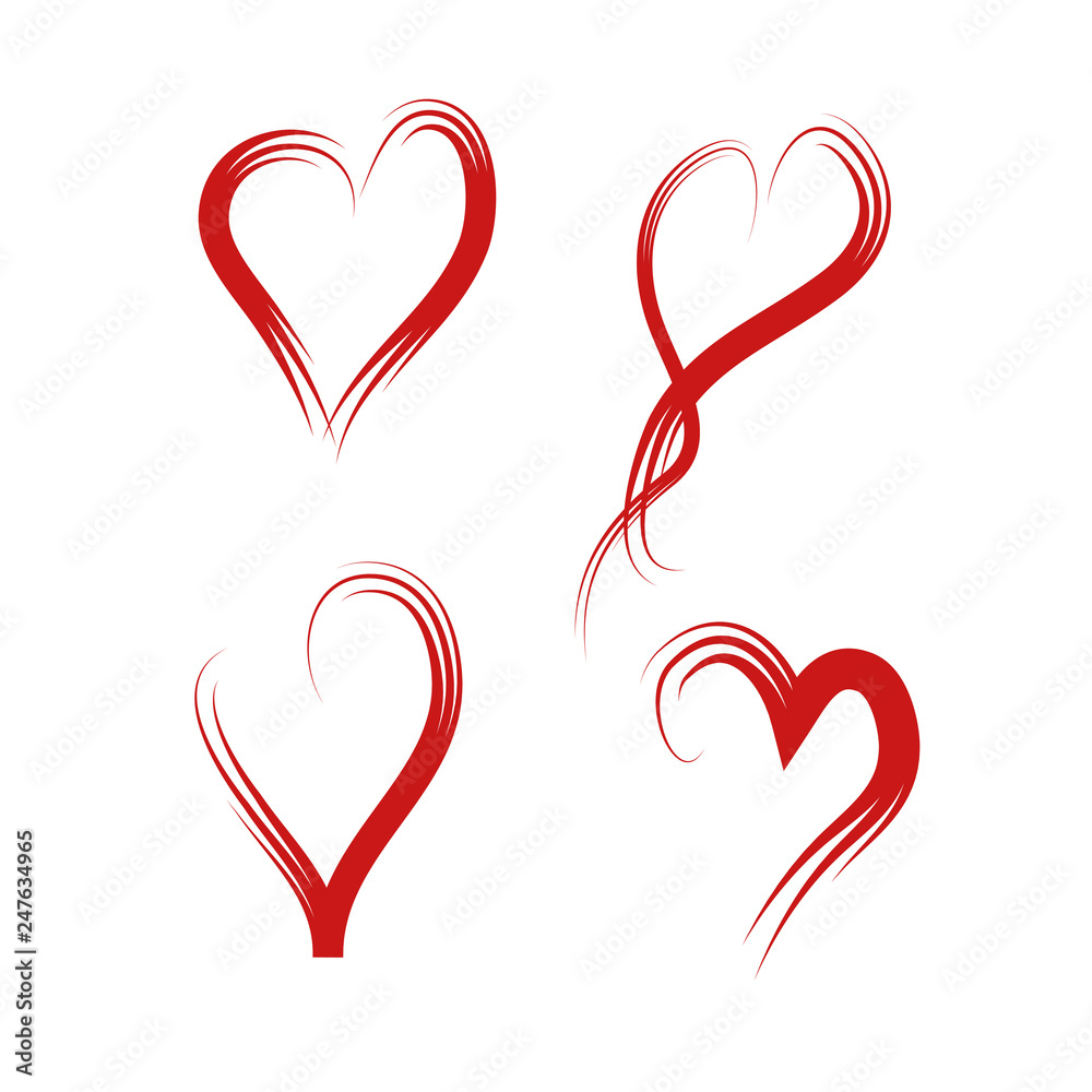 Hearts symbol vector