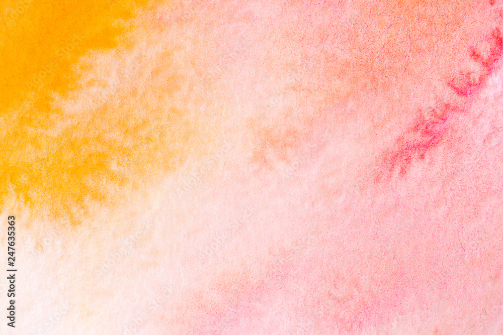Fototapeta premium yellow red beautiful texture watercolor texture background