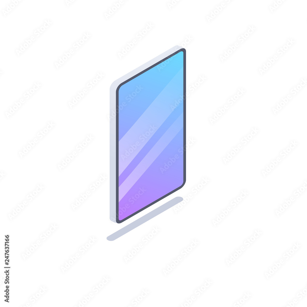 Isometric smartphone. Vector 3d isometric smarthone device Isometric smartphone. Vector 3d isometric smarthone device