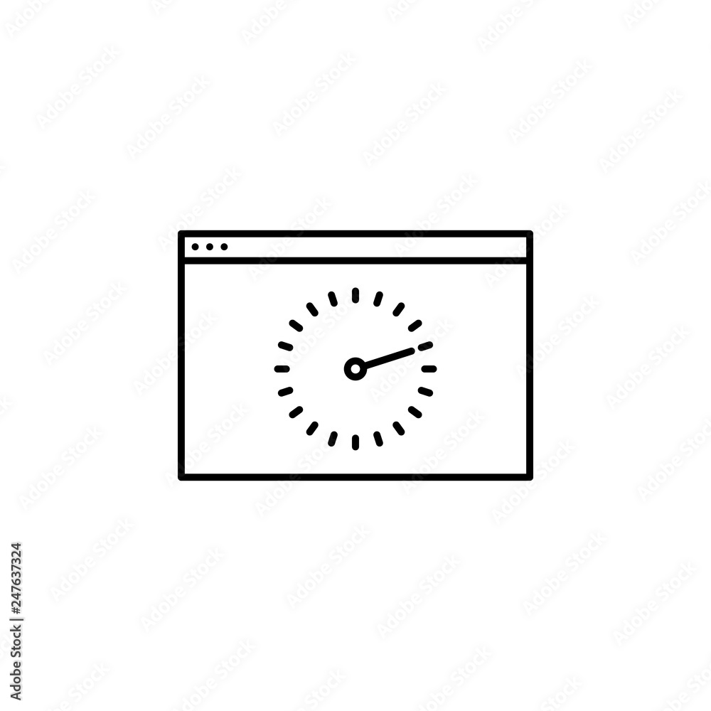 web browser, time, clock, wall icon. Signs and symbols can be used for web, logo, mobile app, UI, UX web browser, time, clock, wall icon. Signs and symbols can be used for web, logo, mobile app, UI, UX