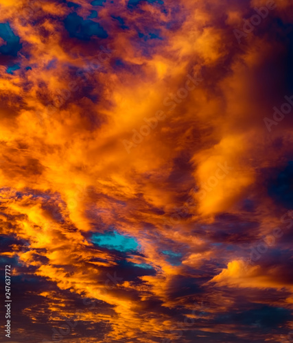 Drammatic evening sky photo