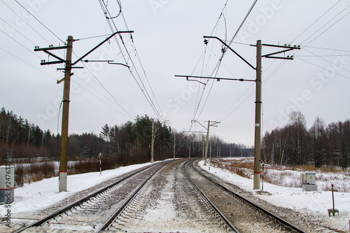 Railroad in the winter