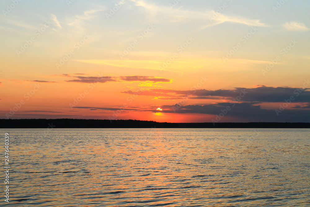 Sunset on the lake