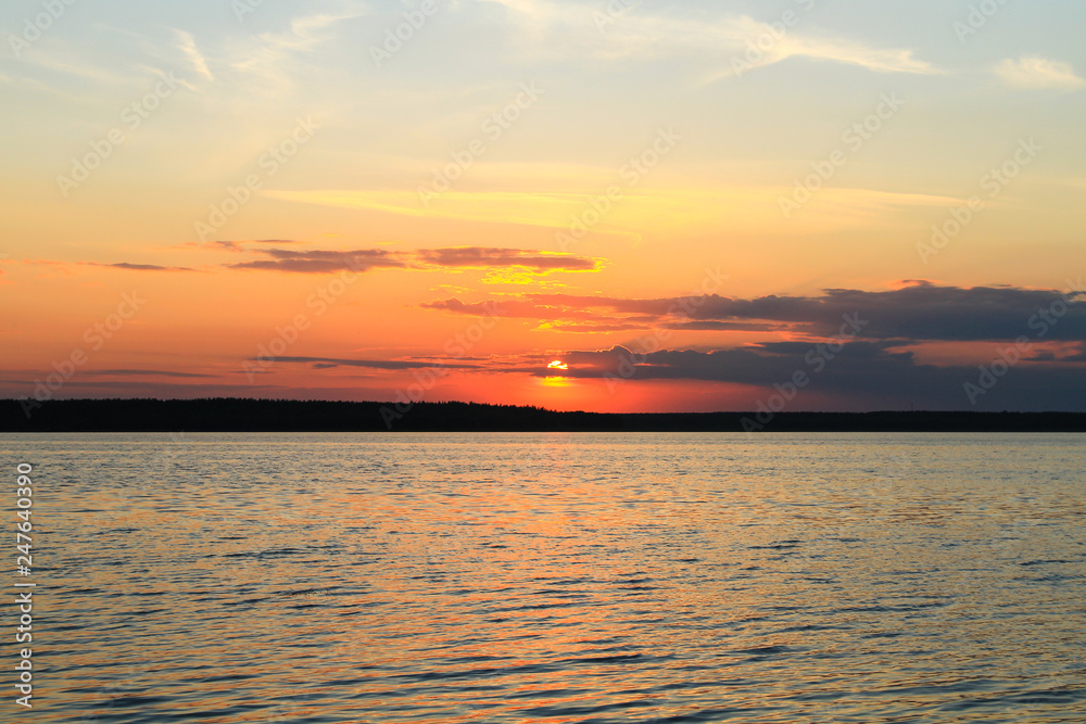 Sunset on the lake