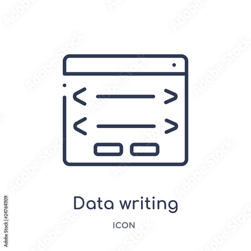data writing board interface icon from user interface outline collection. Thin line data writing board interface icon isolated on white background. © Meth Mehr