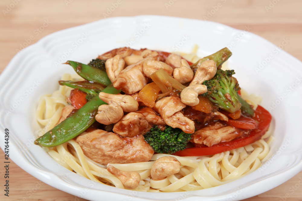 Orange Chicken Cashew Stir Fry