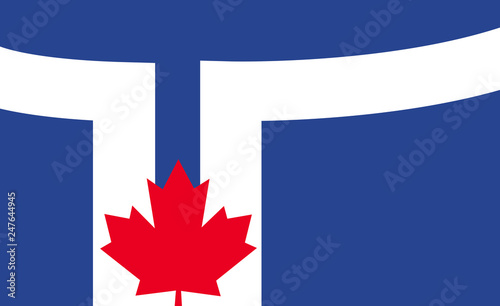 Vector Flag of Toronto. Canada
