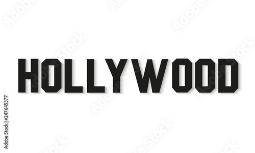 Foto Hollywood text vector logo