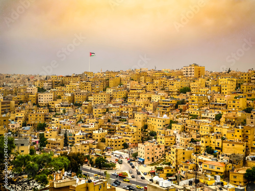 Obraz na płótnie Beautiful skyline of Amman city center, Jordan w salonie