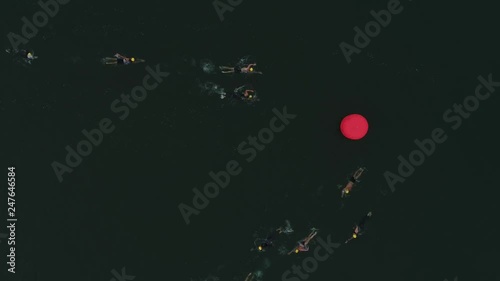 Wallpaper Mural Swimmers round a buoy in a triathlon race Torontodigital.ca