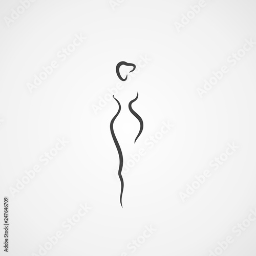 vector silhouette of a woman
