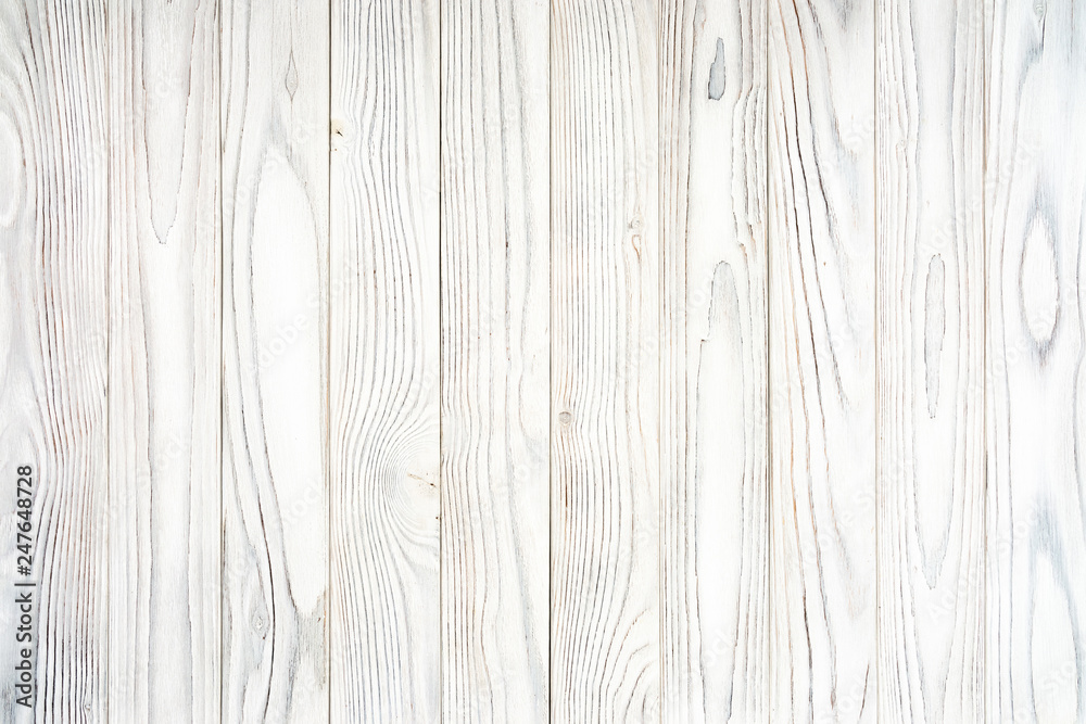 Obraz premium White wood plank texture background