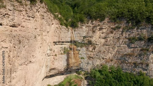 Afurja Waterfall. Afurdzhi Falls Is Located in Quba Guba Azerbaijan. Areal Dron Shoot.	 photo