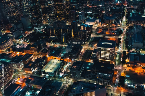 Aerial view of Downtown Los Angeles at twilight © Tierney