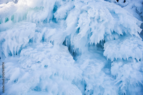 Large Icicles. Winter frozen nature © Crazy nook