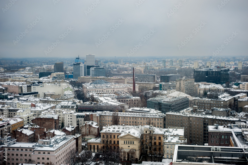 panorama miasta zimą panorama miasta zimą