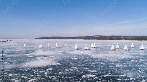 Wallpaper Mural Ice Boat Racing on Lake Charlevoix Michigan Torontodigital.ca