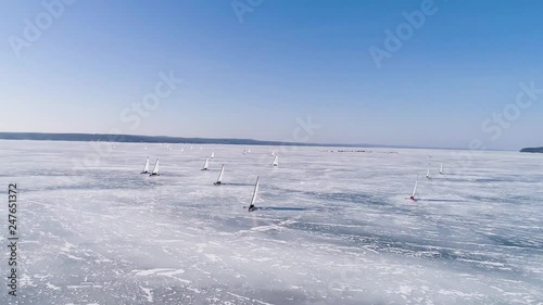 Wallpaper Mural Ice Boat Racing on Lake Charlevoix Michigan Torontodigital.ca