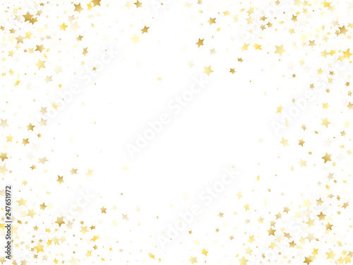 Magic gold sparkle texture vector star background.