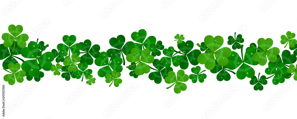 vector paper green shamrocks on white background vector paper green shamrocks on white background