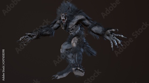 werewolf 3d render photo