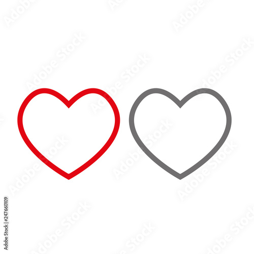 Valentine s day vector icon, hearts symbol