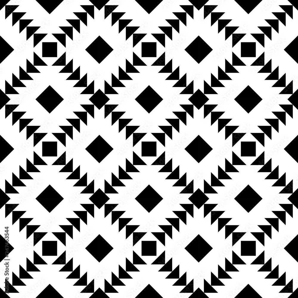 seamless pattern of black squares and triangles seamless pattern of black squares and triangles
