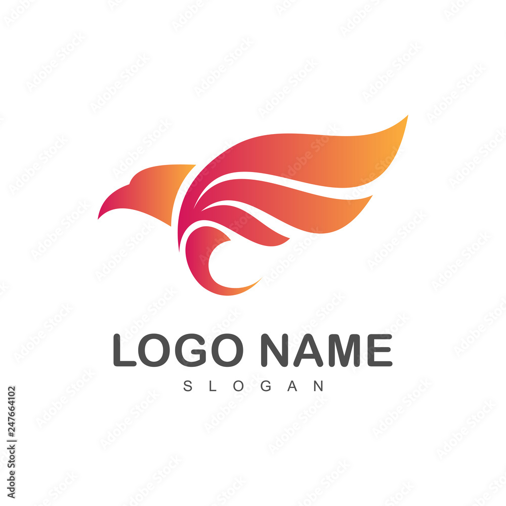 Obraz premium eagle logo template ready for use