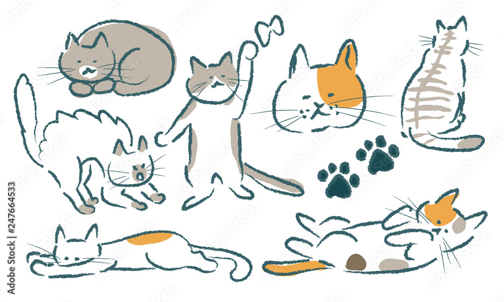 Cats. Vector illustration