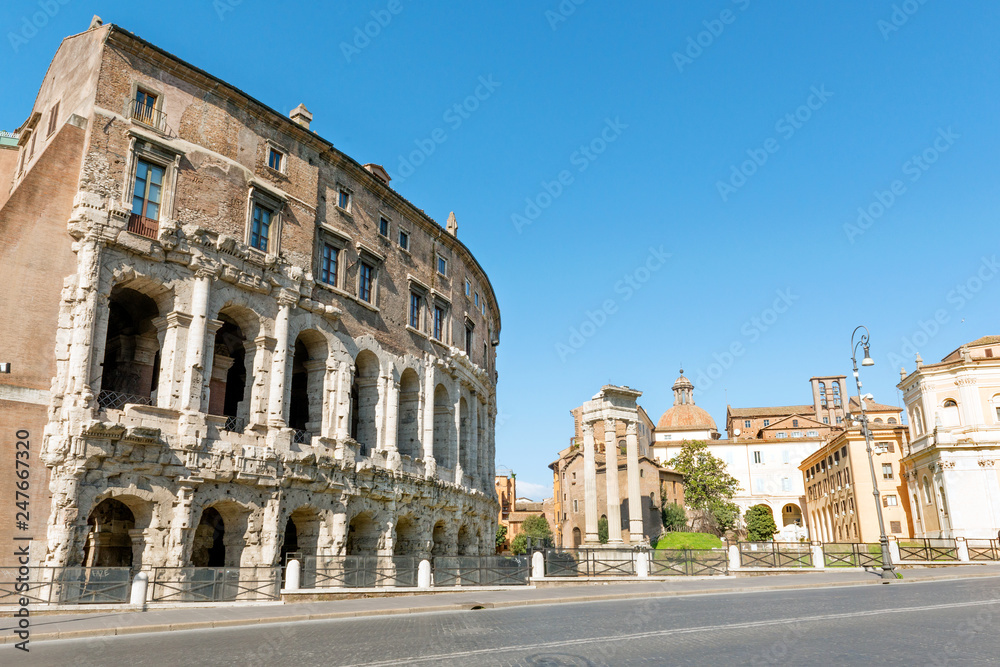 Theatre of Marcellus (Teatro di Marcello), ancient Roman theatre, now a place for summer concerts in Rome, Italy