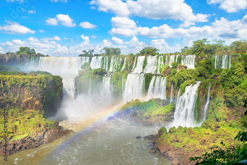 Beautiful view of Iguazu Falls from argentinian side, one of the Seven Natural Wonders of the World - Puerto Iguazu, Argentina photo
