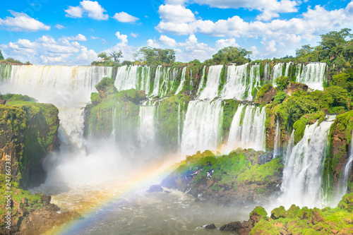 Beautiful view of Iguazu Falls from argentinian side, one of the Seven Natural Wonders of the World - Puerto Iguazu, Argentina photo