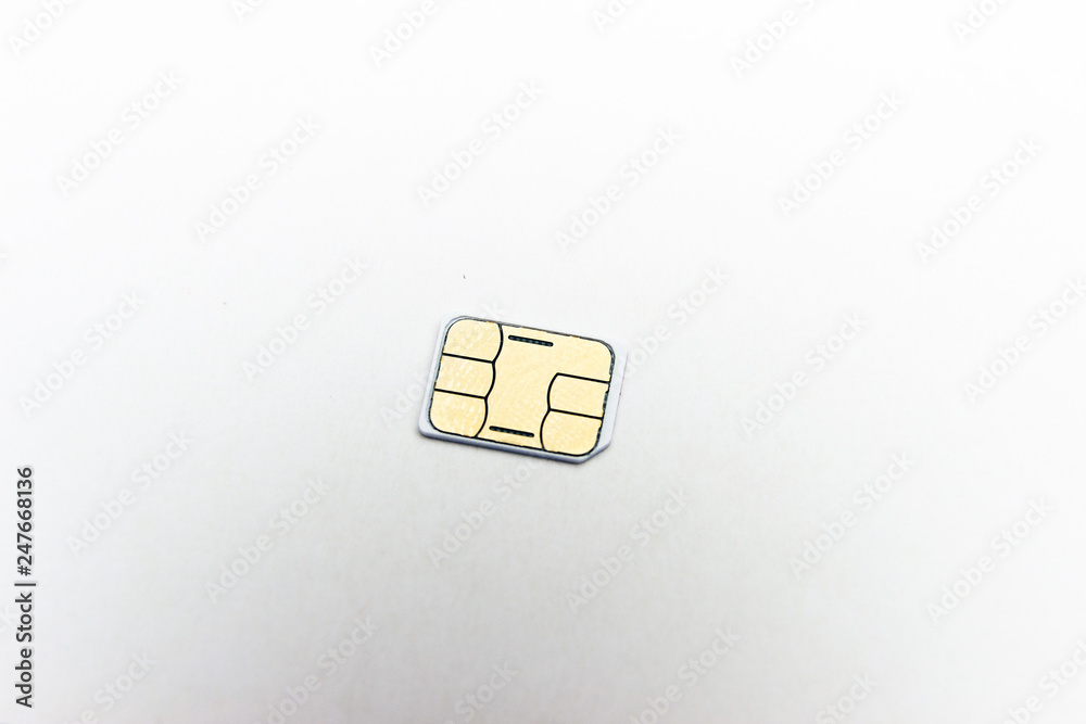 sim card on white background sim card on white background