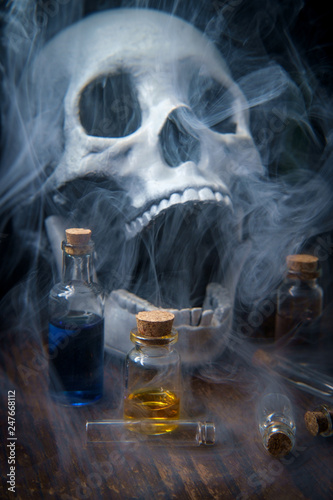 Skull Assorted Poison Bottles