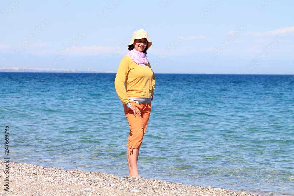 woman on vacation 